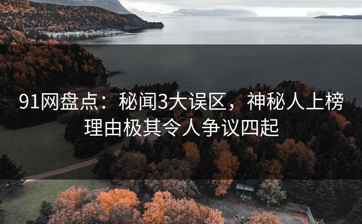 91网盘点：秘闻3大误区，神秘人上榜理由极其令人争议四起