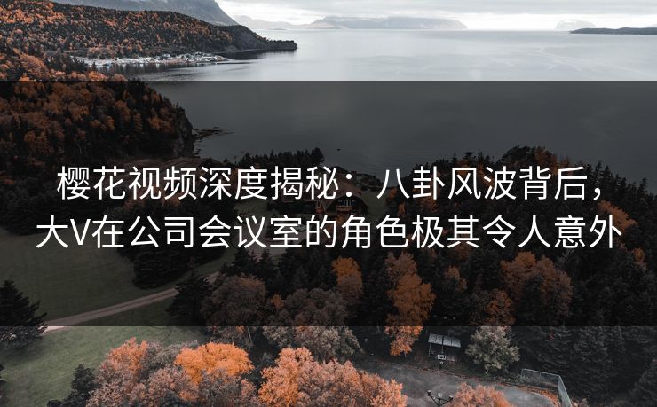 樱花视频深度揭秘：八卦风波背后，大V在公司会议室的角色极其令人意外
